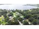 Overhead shot of homes surrounded by lush greenery near the serene lake at 910 Van Dr, Auburndale, FL 33823