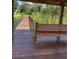 View of the dock and bench next to the lake at 910 Van Dr, Auburndale, FL 33823