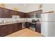 Contemporary kitchen featuring stainless steel appliances and ample cabinet space at 943 Grandin St, Davenport, FL 33837