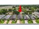 Aerial shot displaying the home's position among other well-manicured properties at 961 Christina Chase Dr, Lakeland, FL 33813