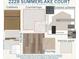Samples of cabinets, countertops, flooring, wall tile, and paint selections available for customizing your new home at 2228 Summerlake Ct, Auburndale, FL 33823