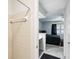 Bathroom leading into the bedroom that features neutral colored walls at 3854 Feather Dr, Lakeland, FL 33812