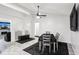 A dining space with a decorative fireplace and ample seating at 3854 Feather Dr, Lakeland, FL 33812
