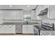 Bright kitchen features granite countertops, stainless appliances, and white cabinets at 4622 Grovecrest Dr, Lakeland, FL 33813