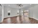 Large bedroom featuring a ceiling fan, recessed lighting, and sliding glass doors at 5548 Woodwind Hills Dr, Lakeland, FL 33812