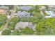 Stunning aerial view of a property with a beautiful pool and lush greenery at 608 Finney St, Lakeland, FL 33803