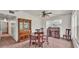 Cozy dining room featuring classic wooden furniture and neutral décor at 640 Forrest Dr, Bartow, FL 33830