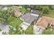 Birds-eye view showcasing the property's layout, including pool and expansive yard at 6406 Butternut Dr, Lakeland, FL 33813