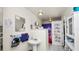 Cozy bathroom featuring tile floors, a vanity, and a shower at 6421 Calusa Dr, Lakeland, FL 33813