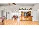 View of the kitchen with an adjacent dining area and natural light at 6421 Calusa Dr, Lakeland, FL 33813