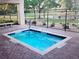 Inviting outdoor hot tub with brick surround, perfect for relaxing and enjoying the surrounding scenery at 9017 Se 119Th St, Summerfield, FL 34491