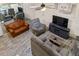 Elevated view of a living room showing furniture arrangement and overall layout at 925 Fenton Ln # 18, Lakeland, FL 33809