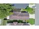 Aerial view of the home's roof, driveway and landscaping at 1523 Mariner Rd, Lakeland, FL 33803