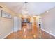 Open-concept kitchen with modern cabinetry, stainless steel appliances, and an island at 1523 Mariner Rd, Lakeland, FL 33803