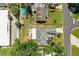 Aerial view of the property, showcasing its layout and proximity to neighborhood streets at 1720 Park Dr, Lakeland, FL 33803