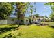 Lush backyard featuring a well-maintained lawn, and a covered patio, ideal for outdoor relaxation and entertainment at 1720 Park Dr, Lakeland, FL 33803