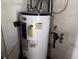 Up close view of the hot water heater in the unfinished basement at 2105 E Cherokee St, Bartow, FL 33830