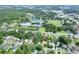 Aerial shot pointing out the location of the property and the neighborhood school at 215 W Valencia St, Lakeland, FL 33805