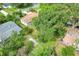This home features a large backyard, mature trees, and green grass, creating a serene outdoor space at 215 W Valencia St, Lakeland, FL 33805