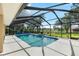 Beautiful screened pool surrounded by lush landscaping at 2208 Deerbrook Dr, Lakeland, FL 33811