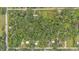 Aerial view of a wooded property lot, surrounded by mature tree coverage, close to residential development at 4035 K Ville Ave, Auburndale, FL 33823
