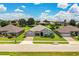 Aerial view showcasing well-maintained lawns and exteriors of single-Gathering homes in a Florida community at 4222 Juliana Lake Dr, Auburndale, FL 33823