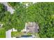 Aerial view of the roof and treetops of the home on a large lot at 4720 Wildflower Dr Dr, Lakeland, FL 33811