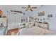 Charming bedroom with a ceiling fan, closet and decorations to create a cozy atmosphere at 5819 Hollyhock Dr, Lakeland, FL 33813