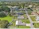 Neighborhood aerial view displaying a community with mature trees, swimming pools, and green spaces at 8219 Rangers Path, Lakeland, FL 33809