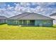 Exterior back of home shows a covered patio and well-maintained backyard at 5298 Tennessee Ridge Ct, Auburndale, FL 33823