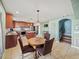 Updated kitchen with stainless steel appliances, tile floors, eat in kitchen and island at 5611 Aral Dr, Lakeland, FL 33805