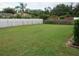 Fenced backyard featuring a well-maintained lawn that offers privacy and space for outdoor activities at 7923 Glenridge E Loop, Lakeland, FL 33809