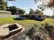 Spacious backyard with fire pit and screened porch at 313 S Ridgewood Ave, Deland, FL 32720