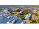 Aerial view showing the property's waterfront location and marina access at 135 Marina Bay Dr # 135, New Smyrna Beach, FL 32169