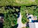 Aerial view of the street leading to a home at 4606 Doris Dr, New Smyrna Beach, FL 32169