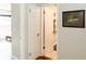 Hallway view of a bathroom and bedroom at 4606 Doris Dr, New Smyrna Beach, FL 32169