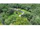 Expansive home and pool viewed from above, enveloped in a canopy of lush trees and greenery at 2536 Paige Ave, New Smyrna Beach, FL 32168