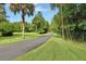 Scenic driveway winding through lush greenery and mature trees, leading to a private home at 2536 Paige Ave, New Smyrna Beach, FL 32168