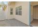 Private patio with brick pavers offering a cozy outdoor space at 306 Coral Reef Way, Daytona Beach, FL 32124