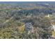 Aerial view of a house with a pool, surrounded by tall trees at 1371 Melonie Trl, New Smyrna Beach, FL 32168