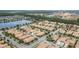 Aerial view of a single-Gathering home in a quiet residential neighborhood at 3447 Poneta Ave, New Smyrna Beach, FL 32168