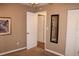 Spacious bedroom leading to the bathroom featuring a closet for convenient storage at 400 Oakridge Blvd # 6, Daytona Beach, FL 32118