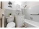 Clean bathroom with updated vanity and walk-in shower at 4744 S Peninsula Dr, Ponce Inlet, FL 32127