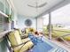 Screened porch featuring seating, a ceiling fan, and nice views at 452 Lime Ave, Daytona Beach, FL 32124