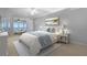 Bright bedroom with access to balcony, water view, and white furniture at 4621 S Atlantic Ave # 7101, Ponce Inlet, FL 32127