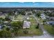 Aerial view of a single-Gathering home with a spacious backyard and surrounding neighborhood at 1331 Umbrella Tree Dr, Edgewater, FL 32132