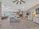 Spacious living area with hardwood floors and fireplace at 335 Woodridge Dr, Geneva, FL 32732