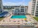 Inviting pool area with ocean views at 5203 S Atlantic Ave # 814B, New Smyrna Beach, FL 32169