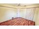 Bedroom with laminate wood floors and double doors at 1120 Marcel St, New Smyrna Beach, FL 32168