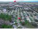 Aerial view of property near the ocean, highlighting its location at 1381 S Wembley Cir, Port Orange, FL 32128